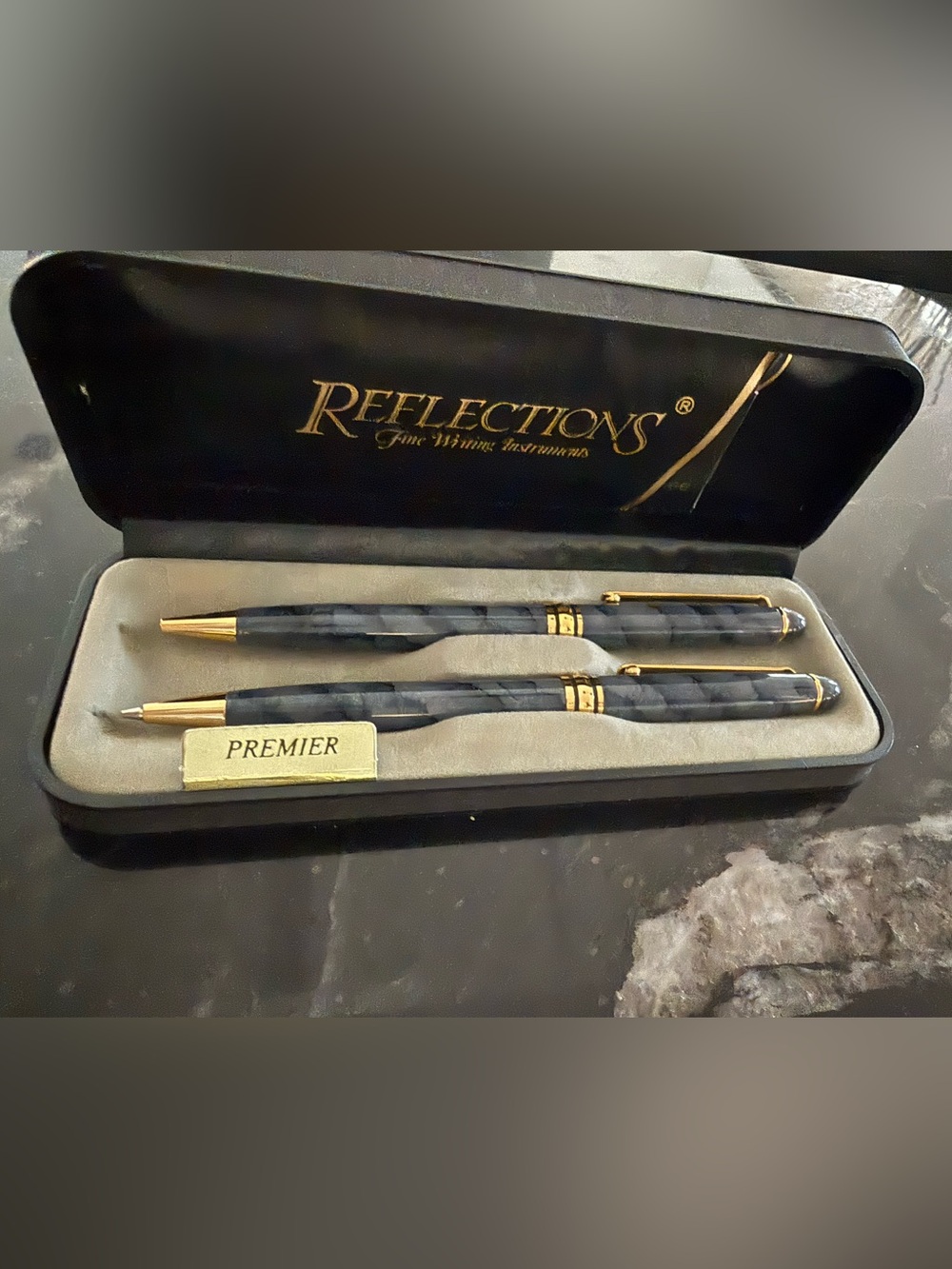 Reflections, Premier, ball point pen and mechanical pencil set; new inbox